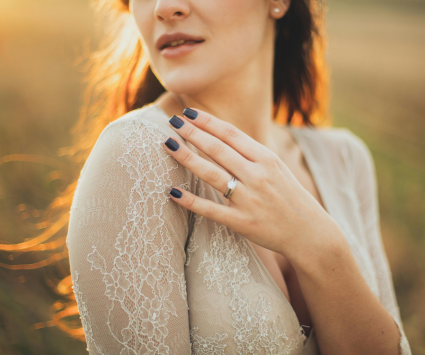 Cinematic sunset portrait